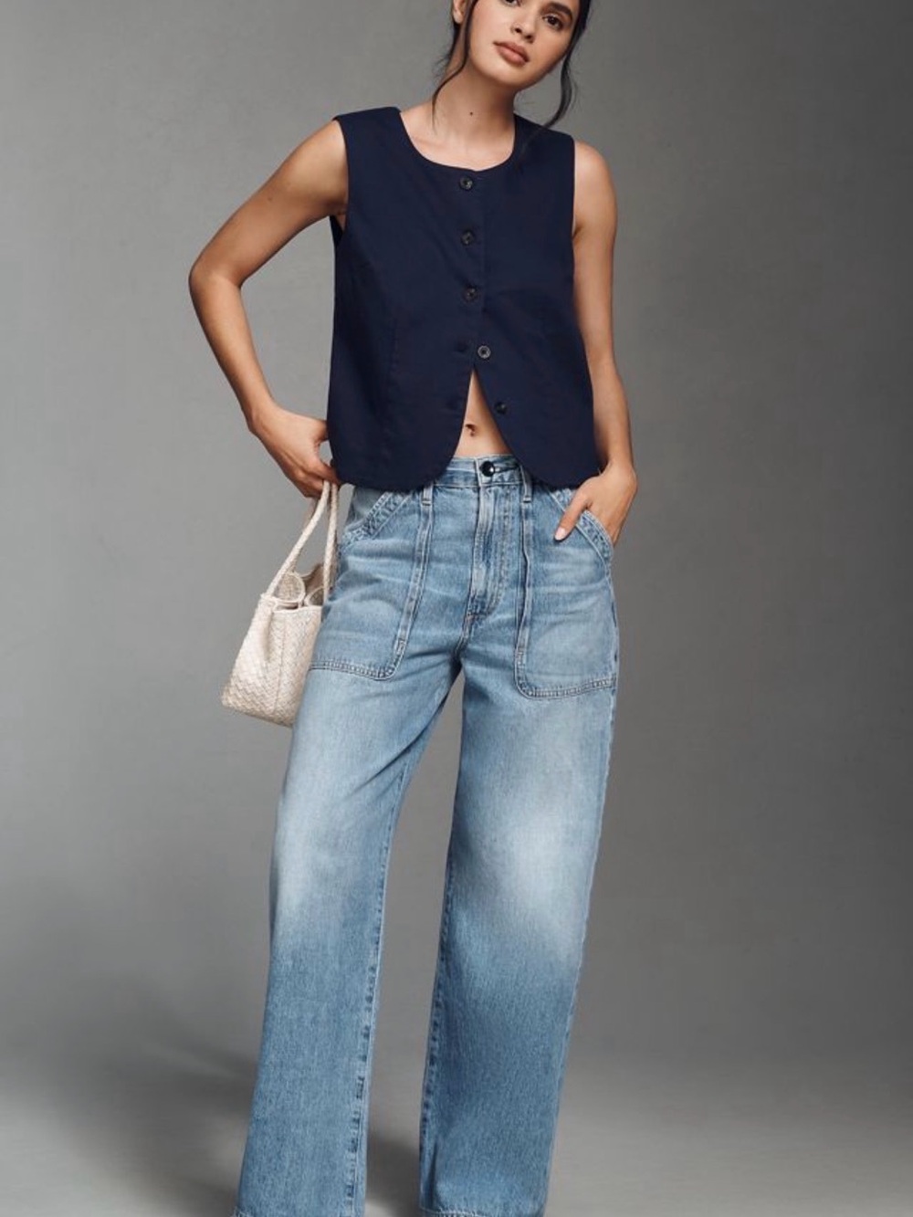 Citizens Of Humanity Light Blue Wide-Leg Jeans